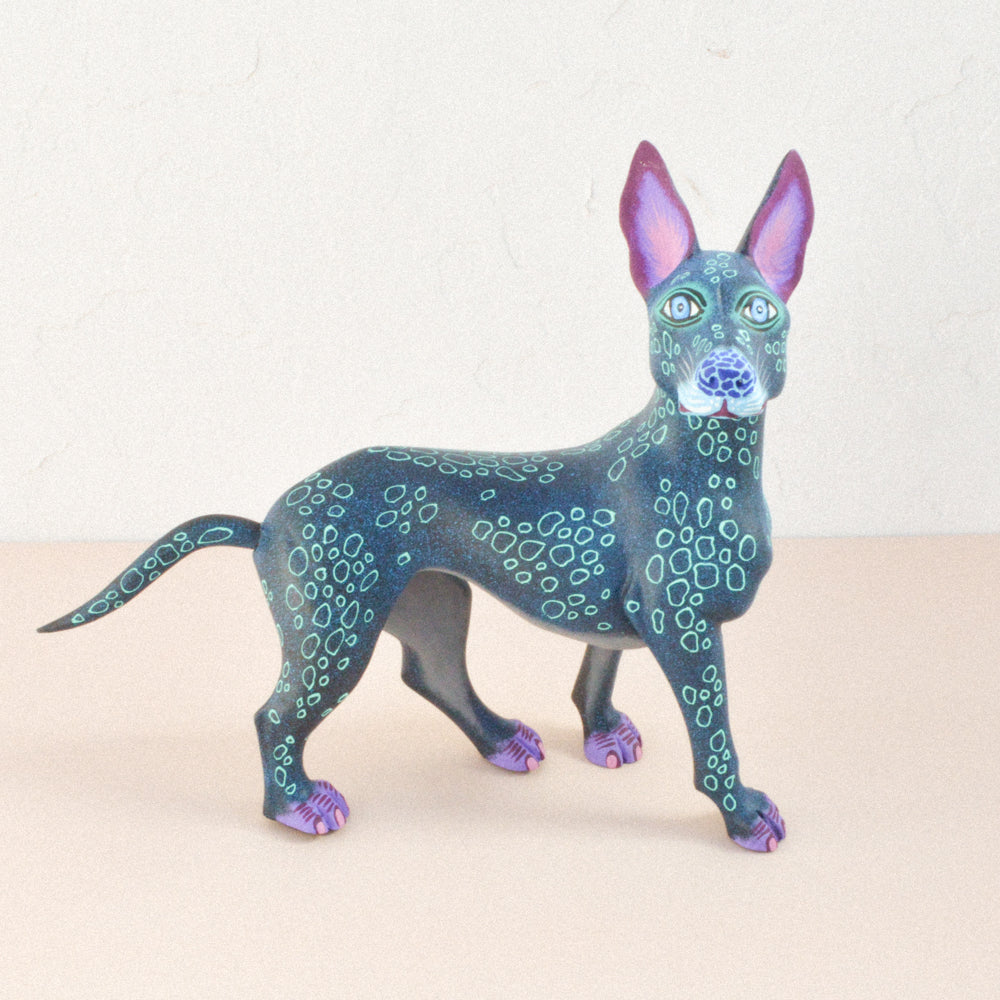 Xoloitzcuintle Alebrije Wood Carving - magiamexica.com
