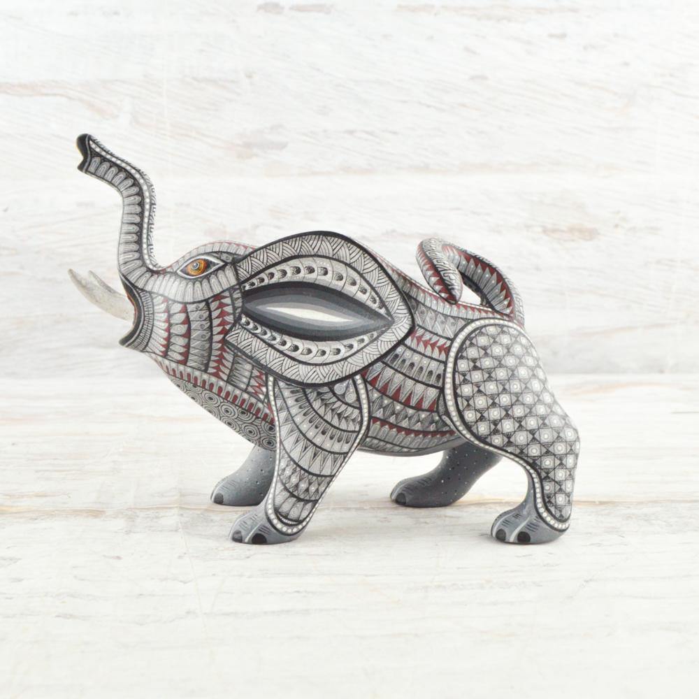 Alebrije Oaxacan Wood Carving Elephant - Magia Mexica
