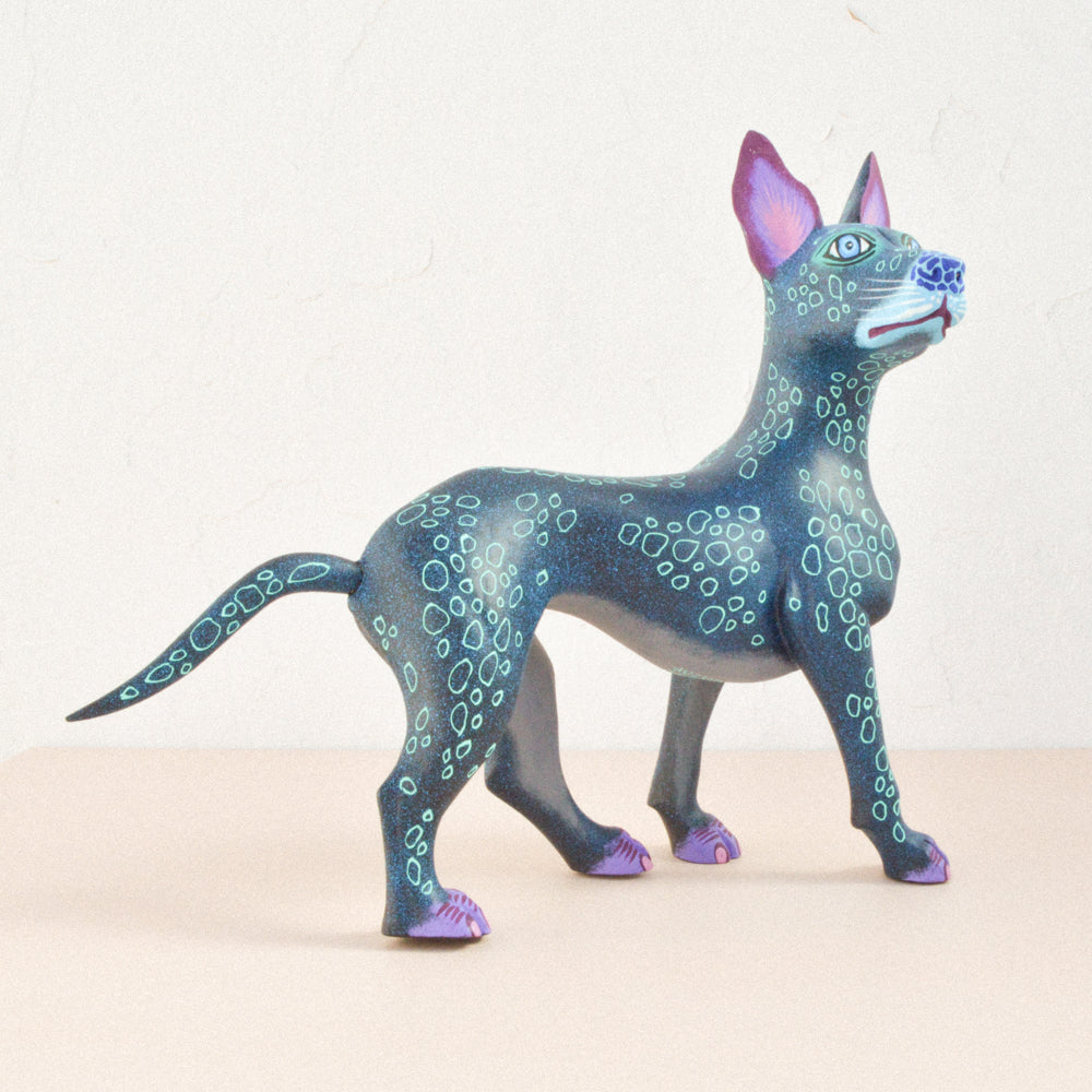 Xoloitzcuintle Alebrije Wood Carving - magiamexica.com