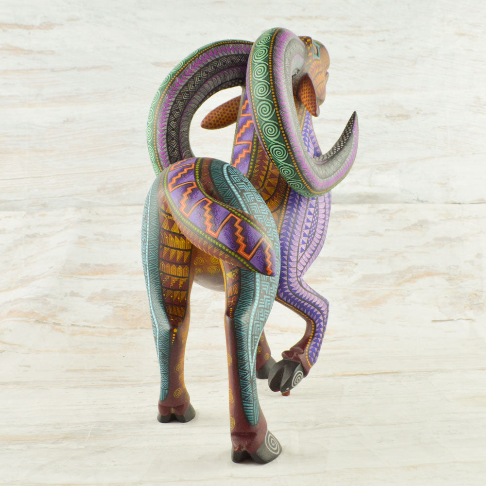 Ram Alebrije Oaxacan Wood Carving - Alebrije Huichol Mexican Folk art magiamexica.com