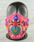 Face Mask Pink - Alebrije Huichol Mexican Folk art magiamexica.com