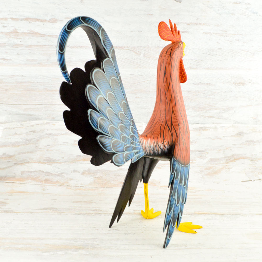 Rooster Alebrije Oaxacan Wood Carving - Alebrije Huichol Mexican Folk art magiamexica.com