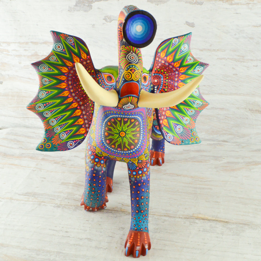 Alebrije Oaxacan Wood Carving Elephant - Magia Mexica
