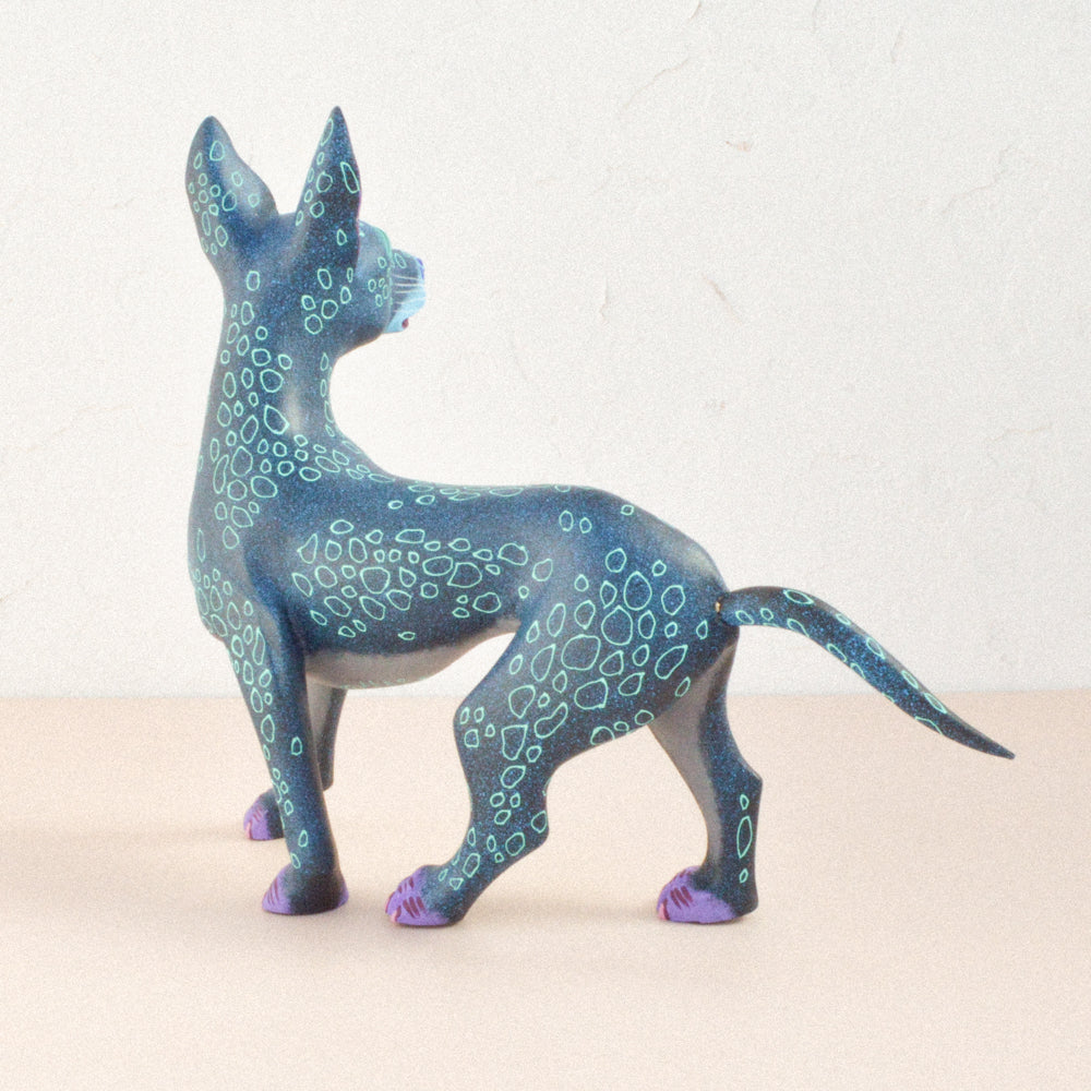 Xoloitzcuintle Alebrije Wood Carving - magiamexica.com