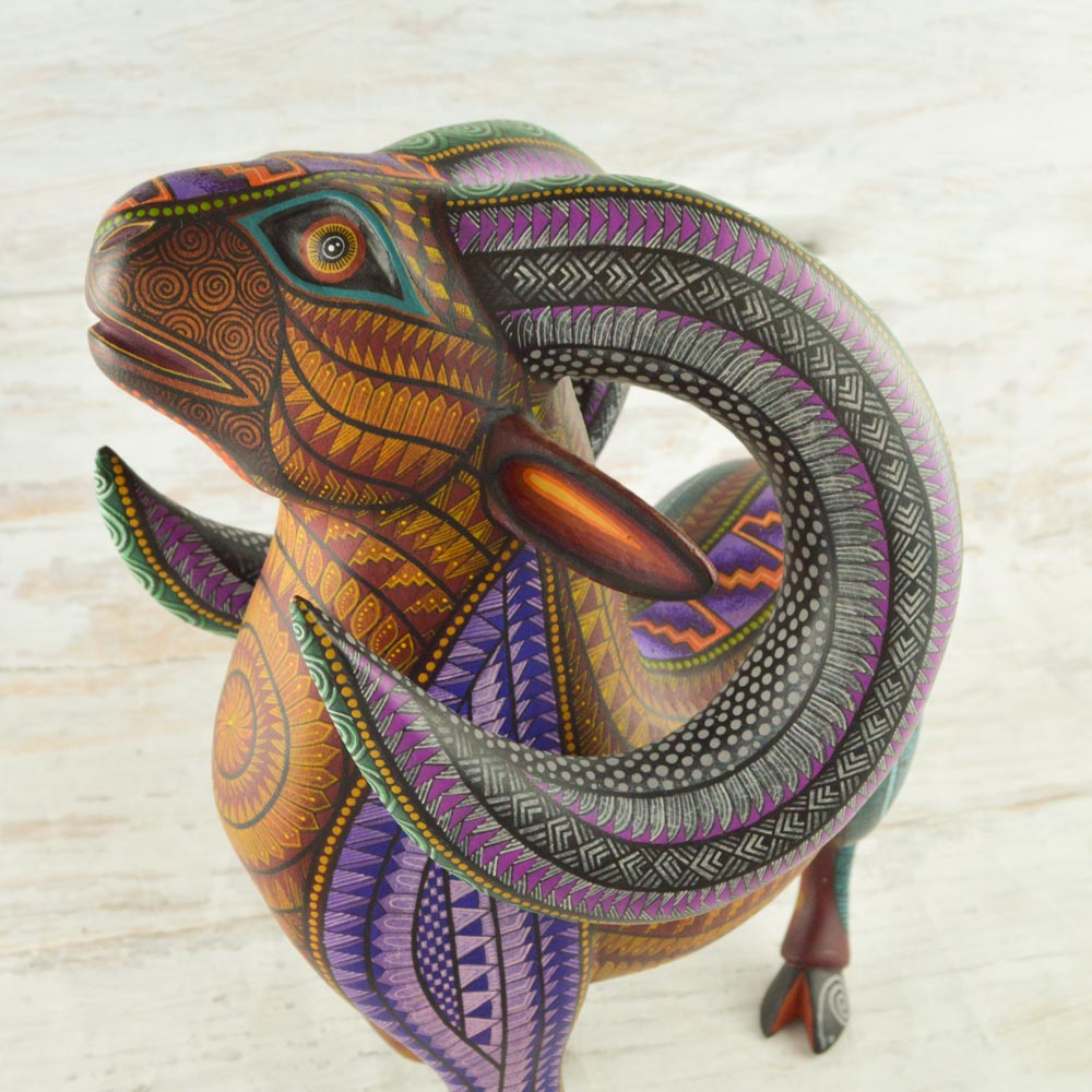 Ram Alebrije Oaxacan Wood Carving - Alebrije Huichol Mexican Folk art magiamexica.com