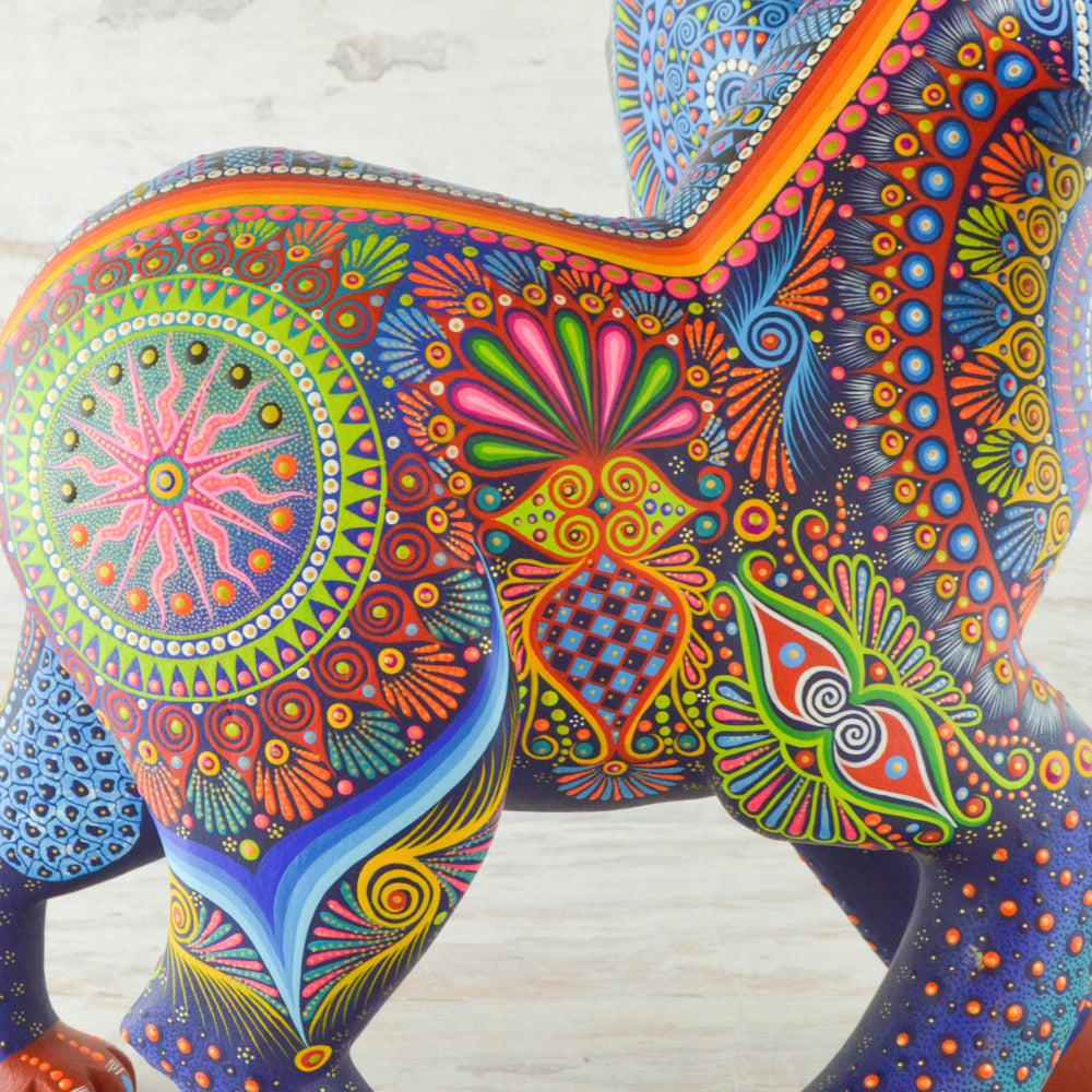 Alebrije Oaxacan Wood Carving Elephant - Magia Mexica