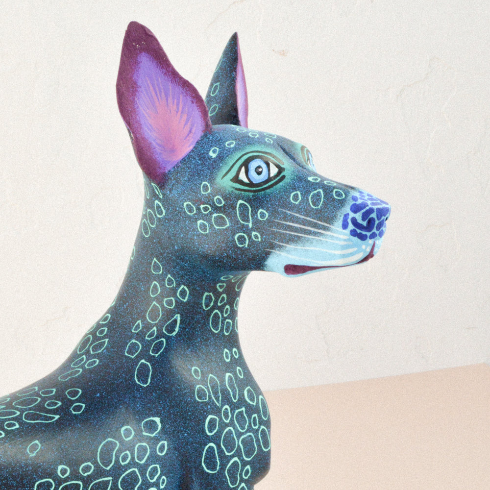 Xoloitzcuintle Alebrije Wood Carving - magiamexica.com