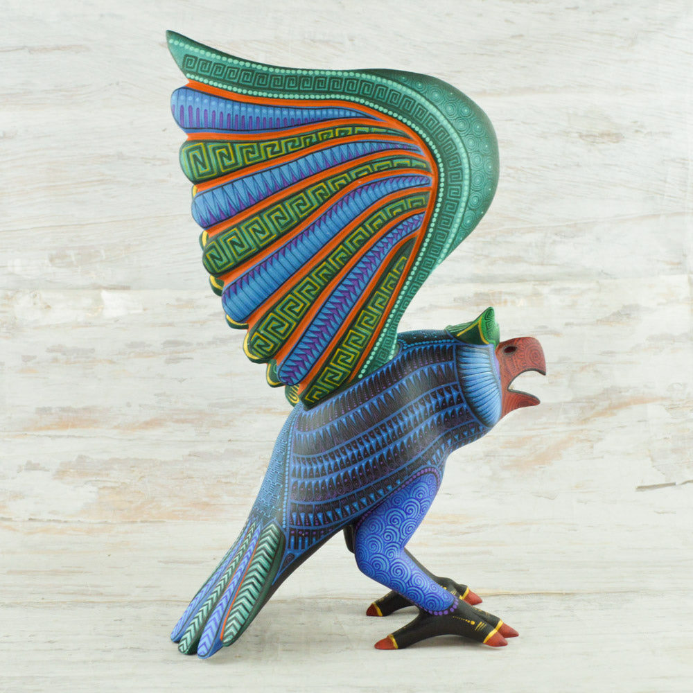 Eagle Alebrije Oaxacan Wood Carving - Alebrije Huichol Mexican Folk art magiamexica.com