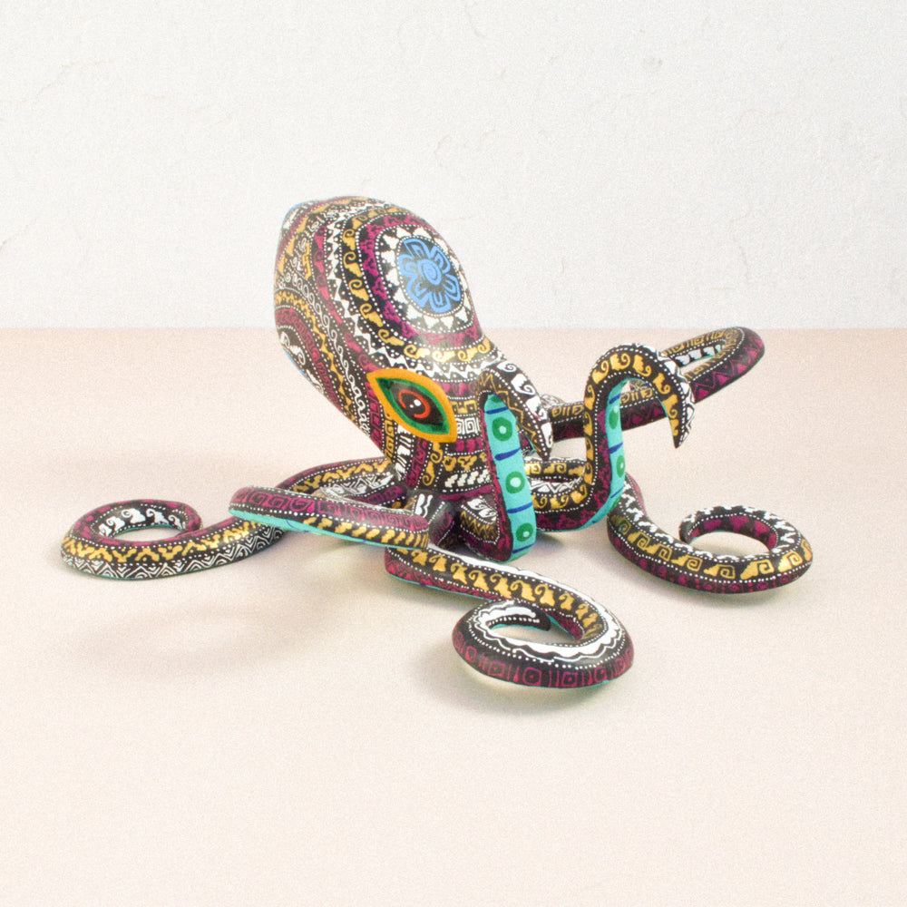 Octopus Alebrije Wood Carving - magiamexica.com