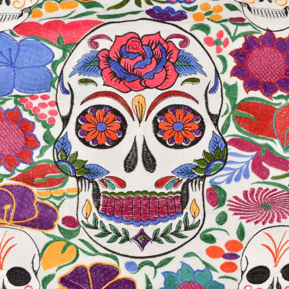 Embroidered Pillow Cover | White 1 - Magia Mexica