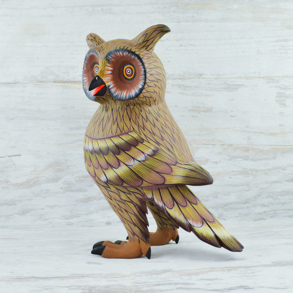 Owl Alebrije Oaxacan Wood Carving - magiamexica.com