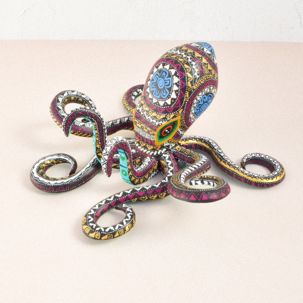 Octopus Alebrije Wood Carving - magiamexica.com