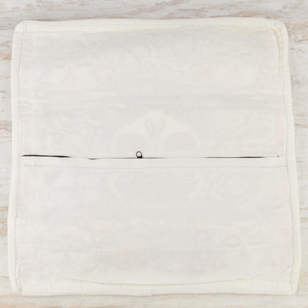 Embroidered Pillow Cover | White 3 - Magia Mexica