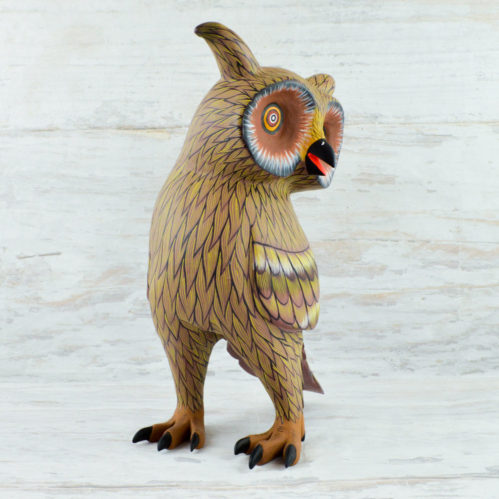 Owl Alebrije Oaxacan Wood Carving - magiamexica.com