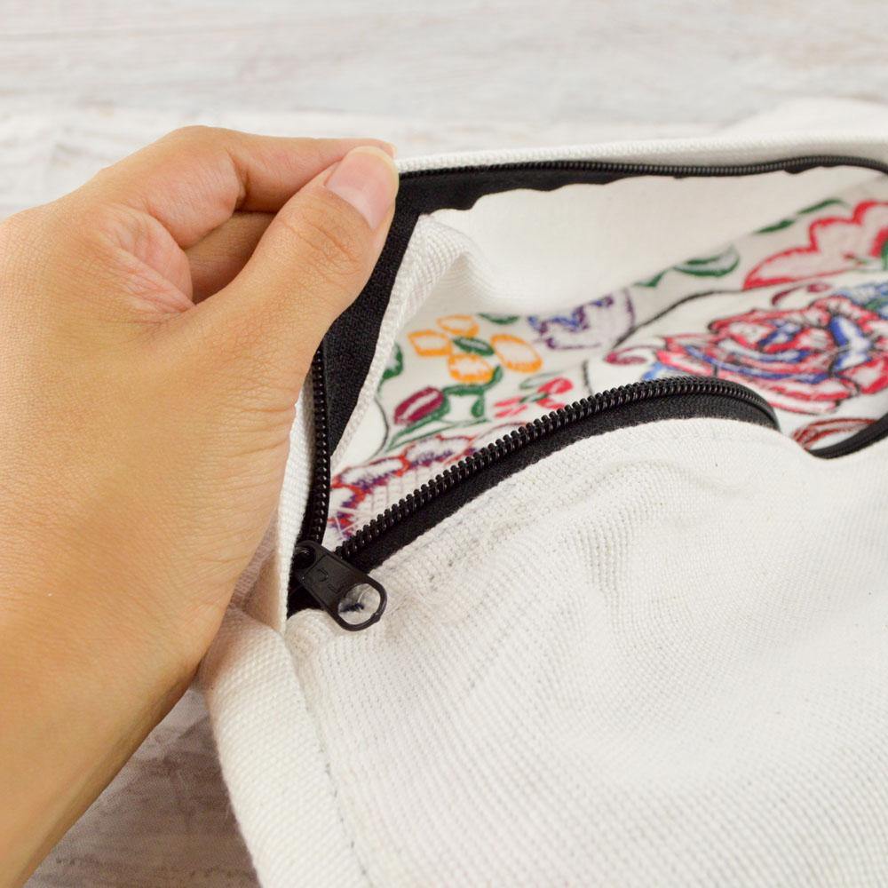Embroidered Pillow Cover | White 3 - Magia Mexica