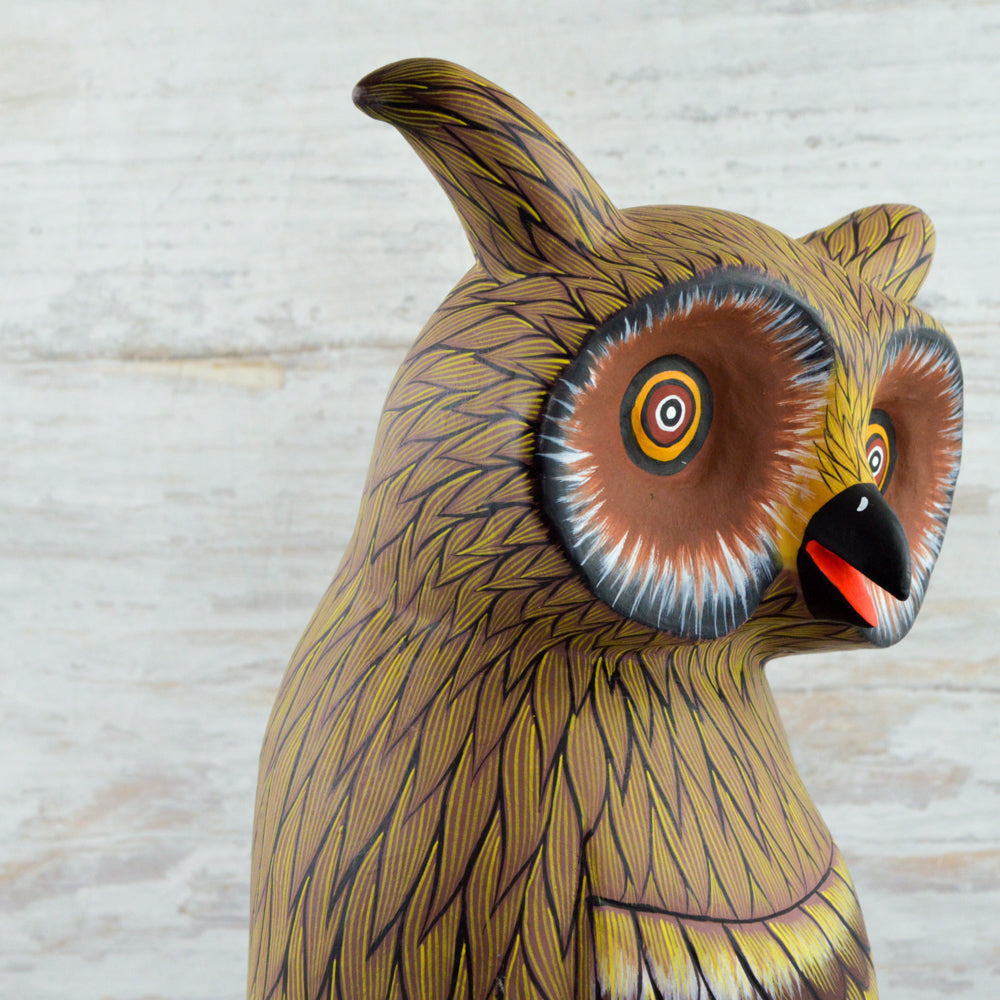 Owl Alebrije Oaxacan Wood Carving - magiamexica.com