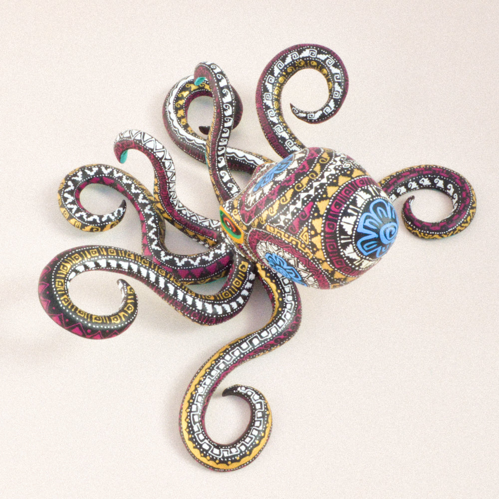 Octopus Alebrije Wood Carving - magiamexica.com