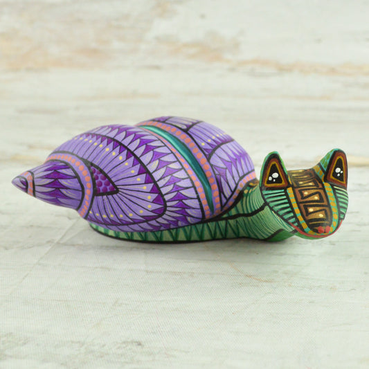 Snail Alebrije Oaxacan Wood Carving - Alebrije Huichol Mexican Folk art magiamexica.com