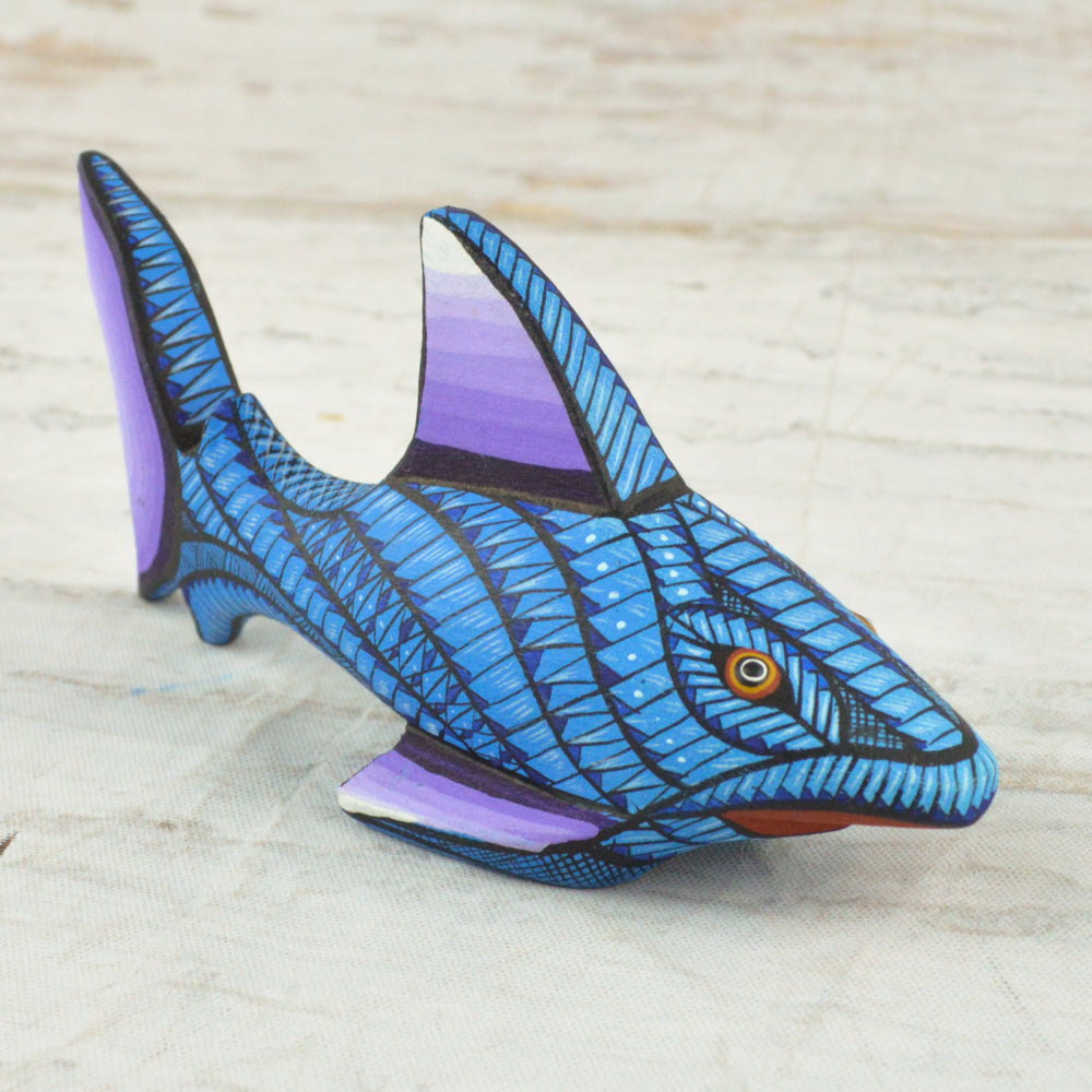 Sharks Set Alebrije Oaxacan Wood Carving - Alebrije Huichol Mexican Folk art magiamexica.com