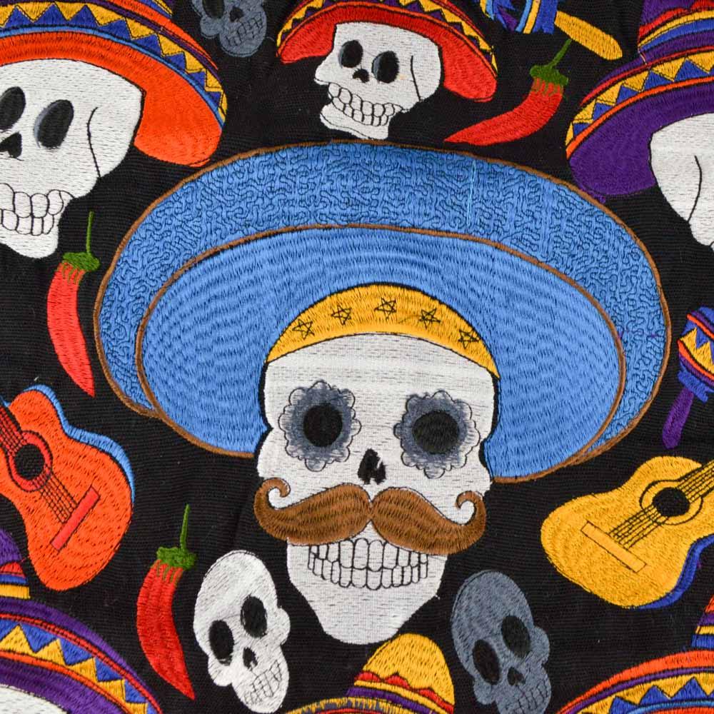 Embroidered Pillow Cover | Black 1 - Magia Mexica
