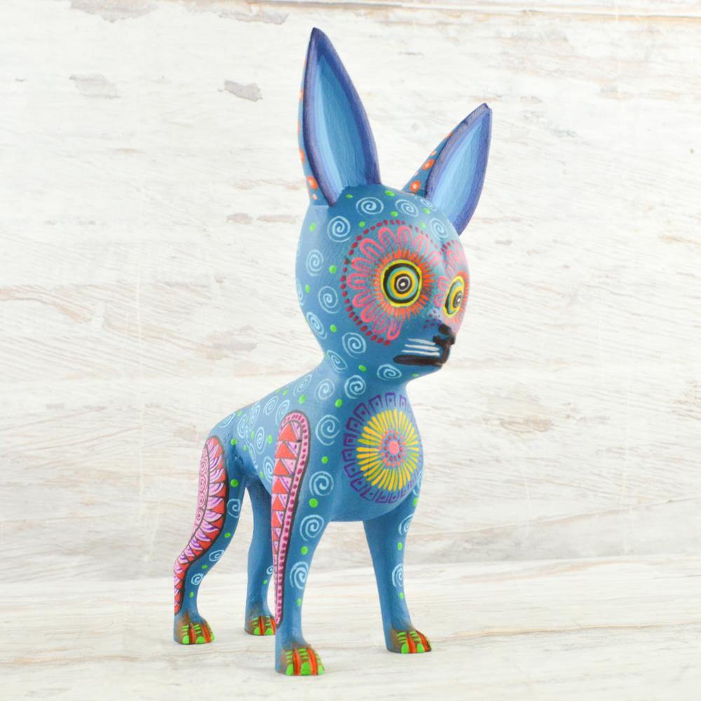 Alebrije Oaxacan Wood Carving Chihuahua Dog - Magia Mexica