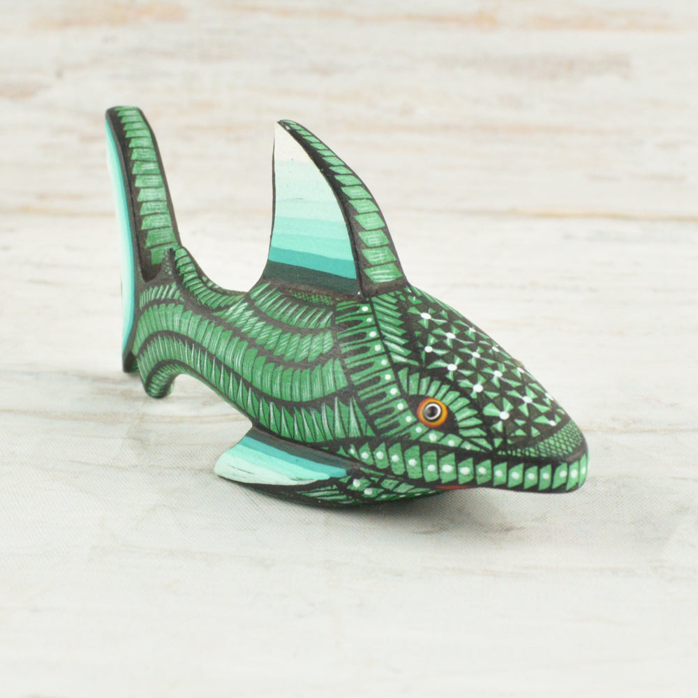 Sharks Set Alebrije Oaxacan Wood Carving - Alebrije Huichol Mexican Folk art magiamexica.com