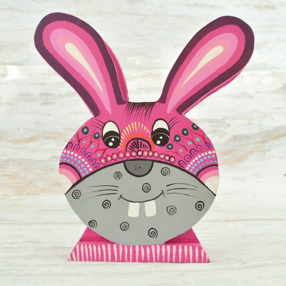 Bunny Napkin Holder - Alebrije Huichol Mexican Folk art magiamexica.com