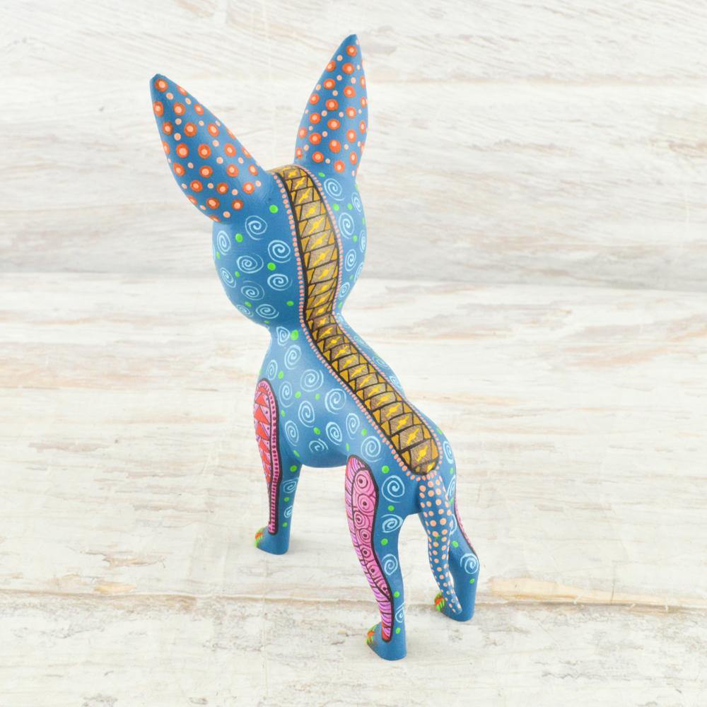 Alebrije Oaxacan Wood Carving Chihuahua Dog - Magia Mexica