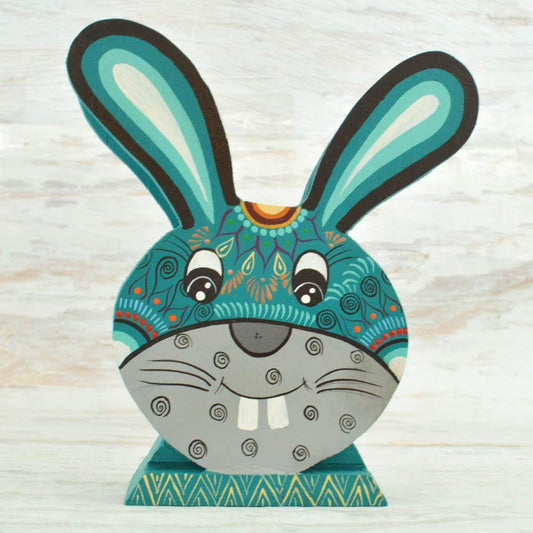 Bunny Napkin Holder - Alebrije Huichol Mexican Folk art magiamexica.com