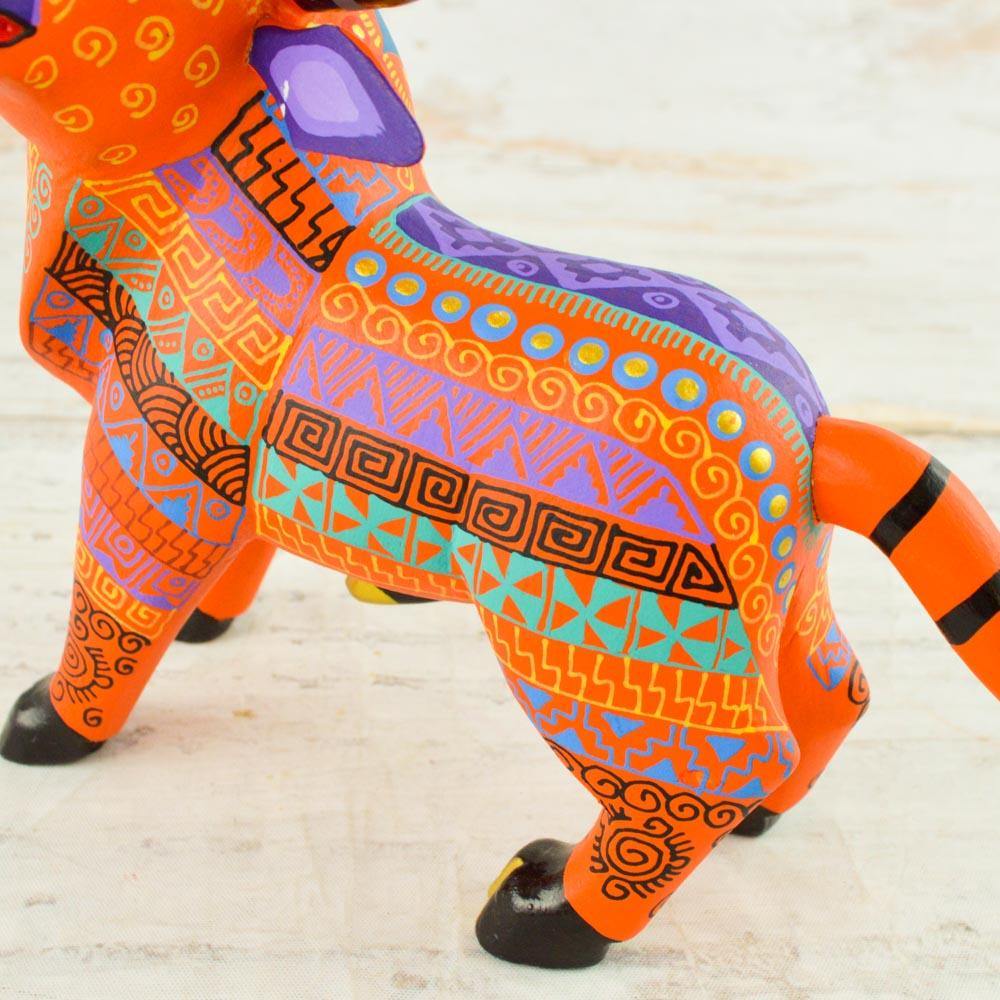 Bull Alebrije Oaxacan Wood Carving - Alebrije Huichol Mexican Folk art magiamexica.com