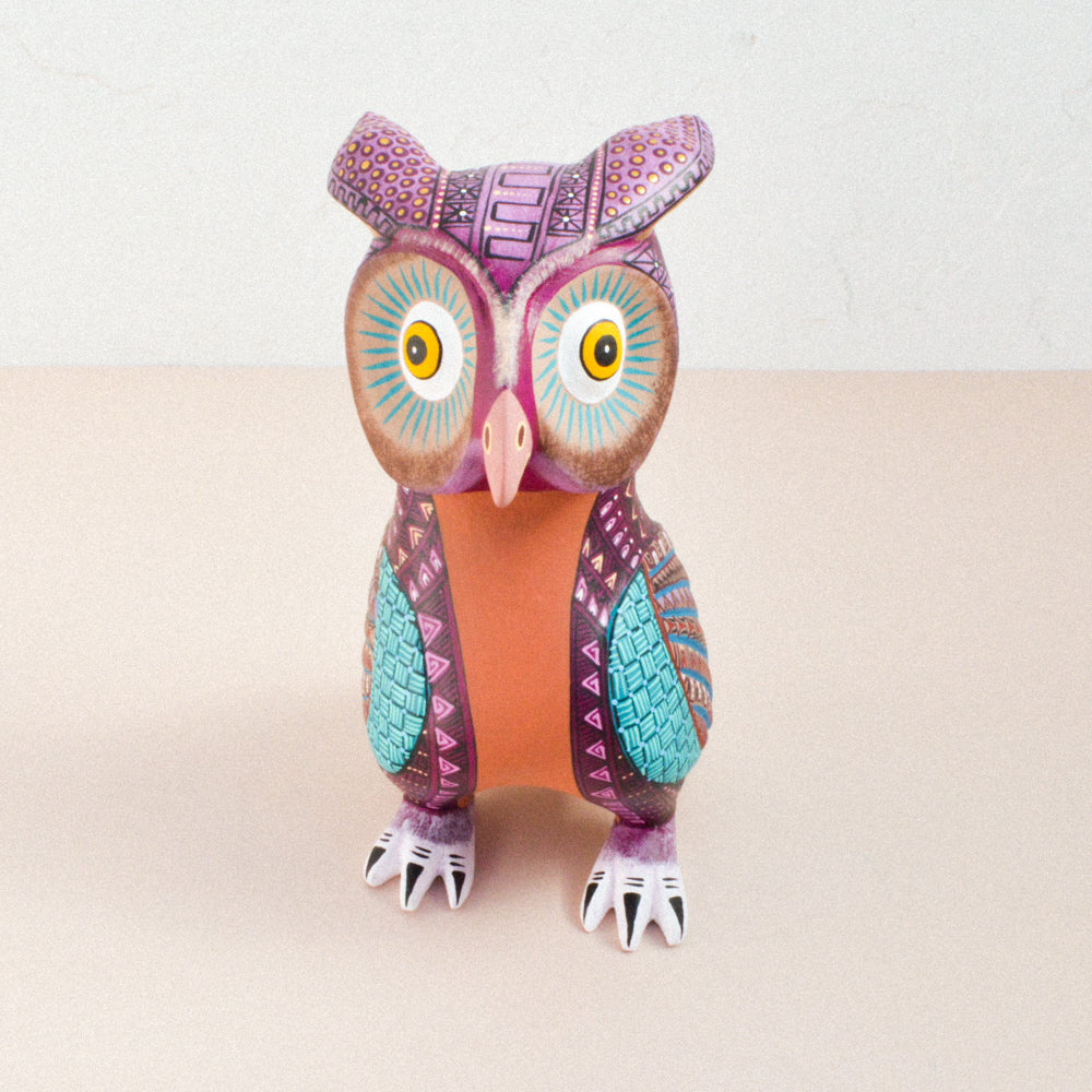 Owl Alebrije Wood Carving - magiamexica.com