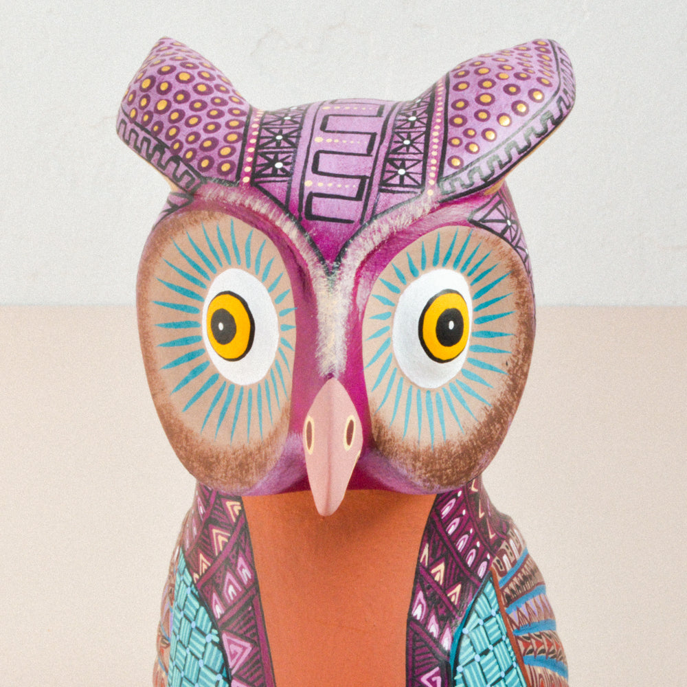 Owl Alebrije Wood Carving - magiamexica.com