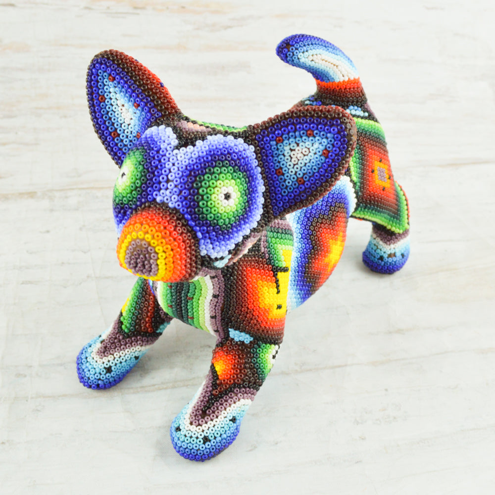 Dog Huichol Art - Alebrije Huichol Mexican Folk art magiamexica.com