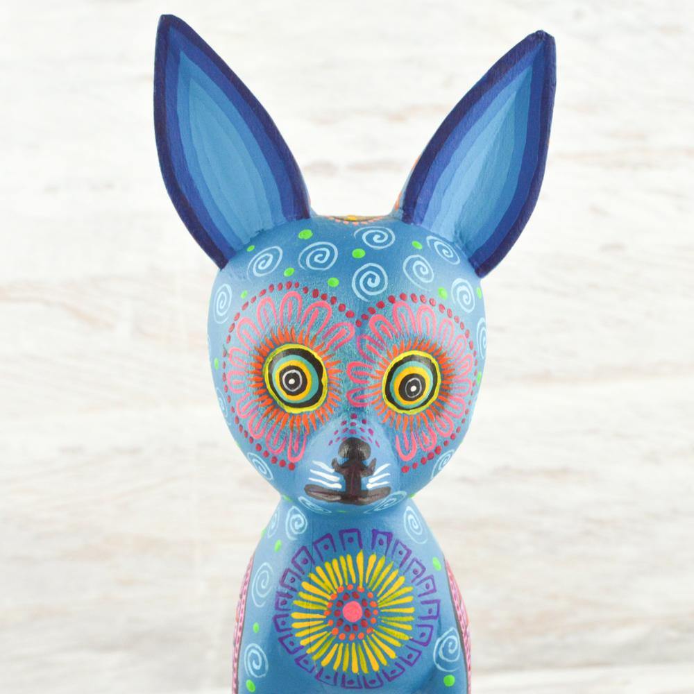 Alebrije Oaxacan Wood Carving Chihuahua Dog - Magia Mexica