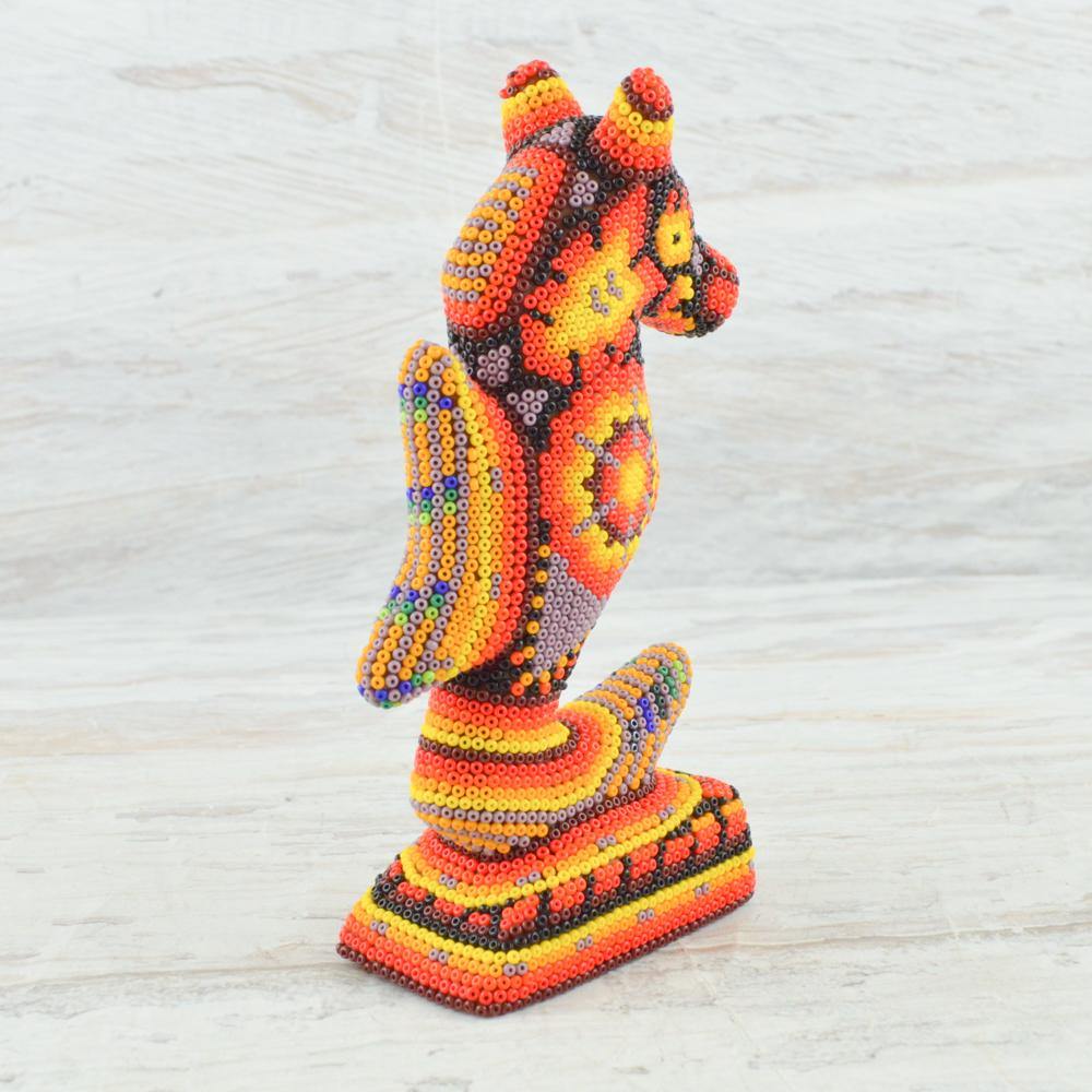 Huichol Art Beaded Animals Seahorse - Magia Mexica 
