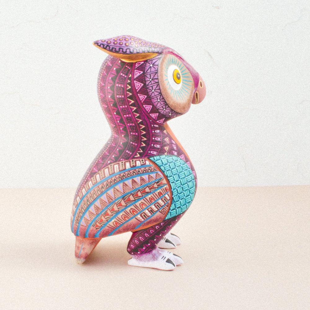 Owl Alebrije Wood Carving - magiamexica.com