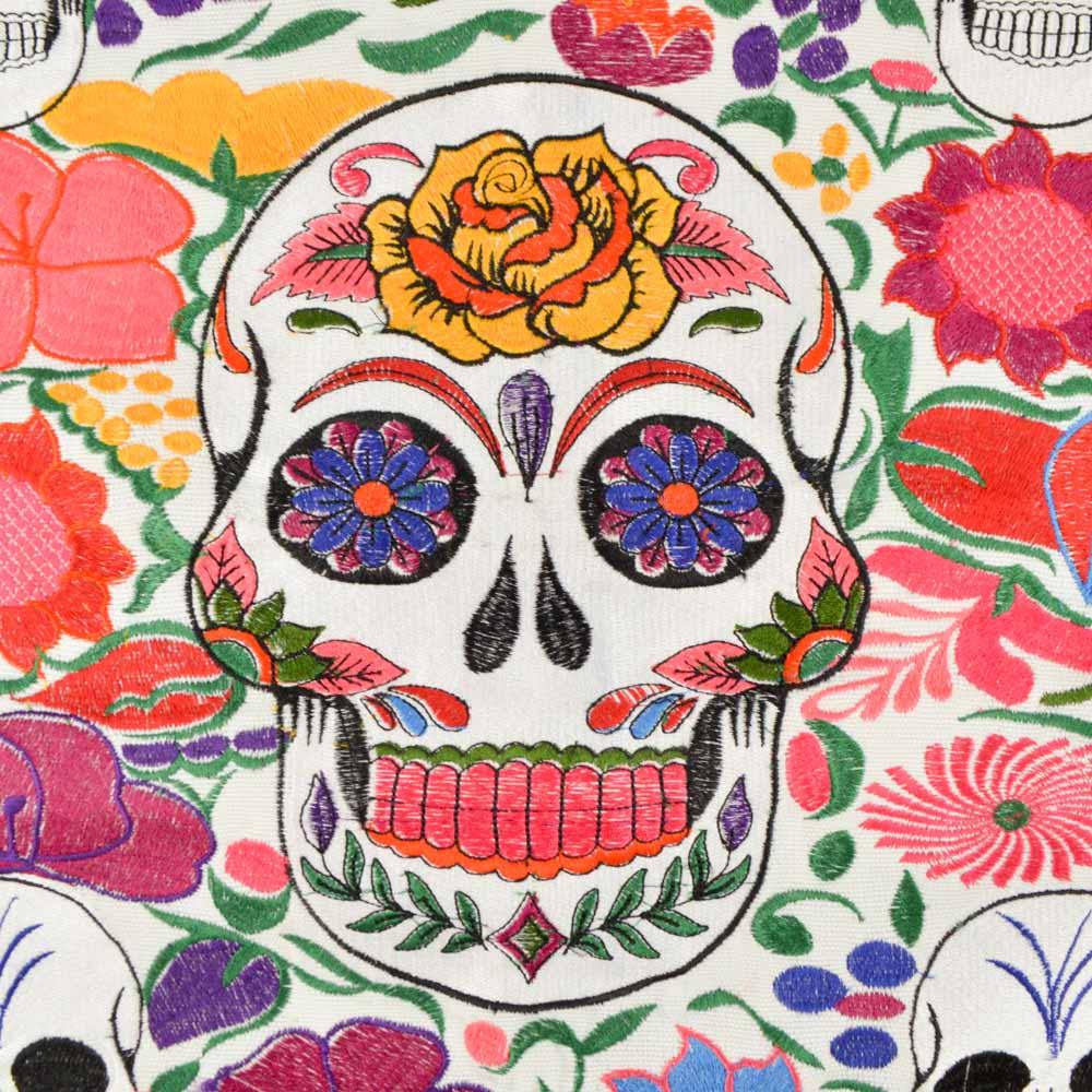 Embroidered Pillow Cover | White 2 - Magia Mexica