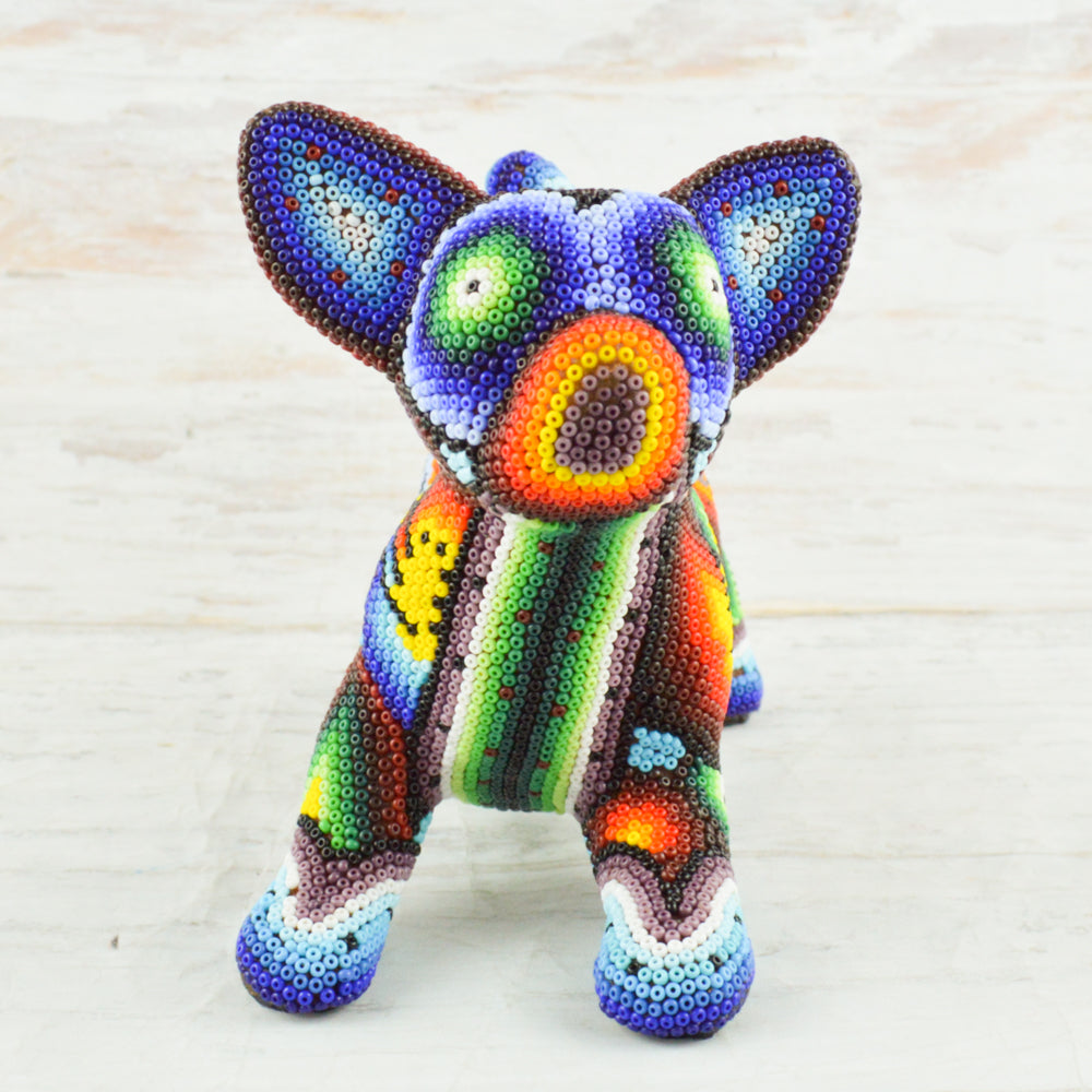 Dog Huichol Art - Alebrije Huichol Mexican Folk art magiamexica.com