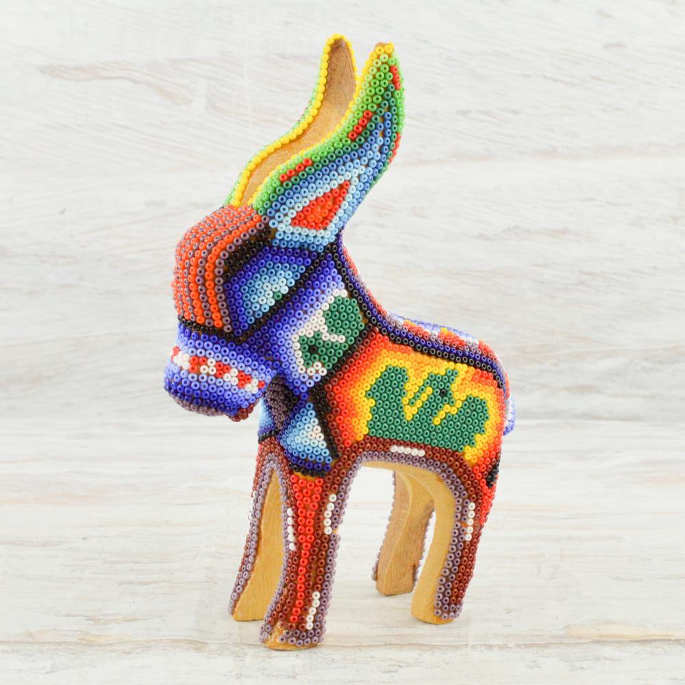 Huichol Art Beaded Animals Goat - Magia Mexica 