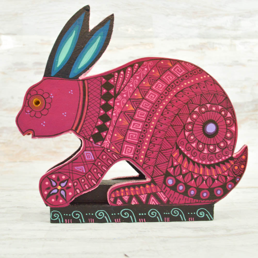 Rabbit Napkin Holder - Alebrije Huichol Mexican Folk art magiamexica.com