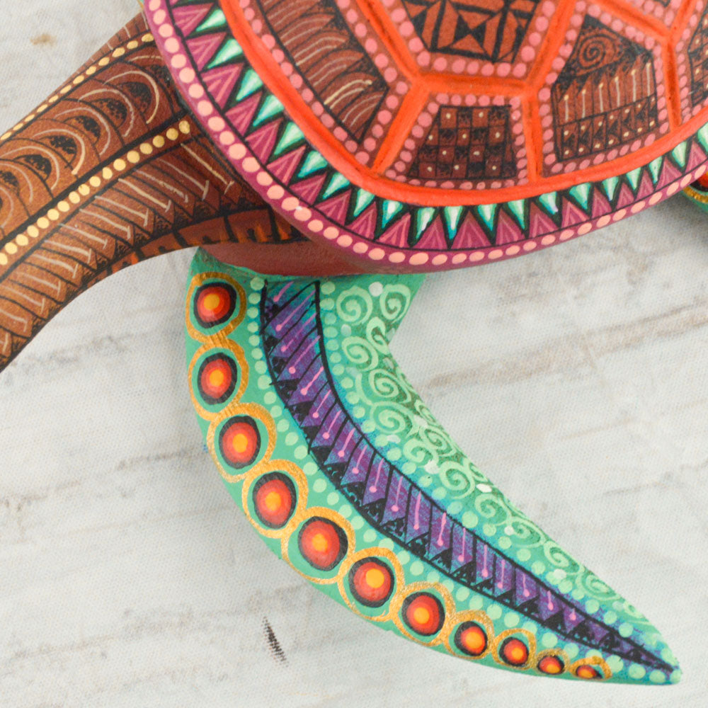Turtle Alebrije Oaxacan Wood Carving - Alebrije Huichol Mexican Folk art magiamexica.com