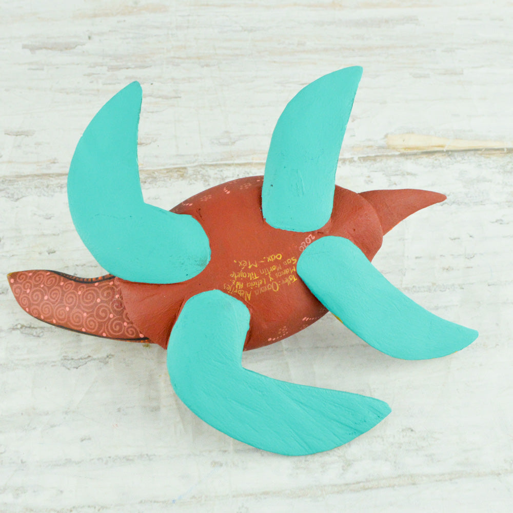 Turtle Alebrije Oaxacan Wood Carving - Alebrije Huichol Mexican Folk art magiamexica.com