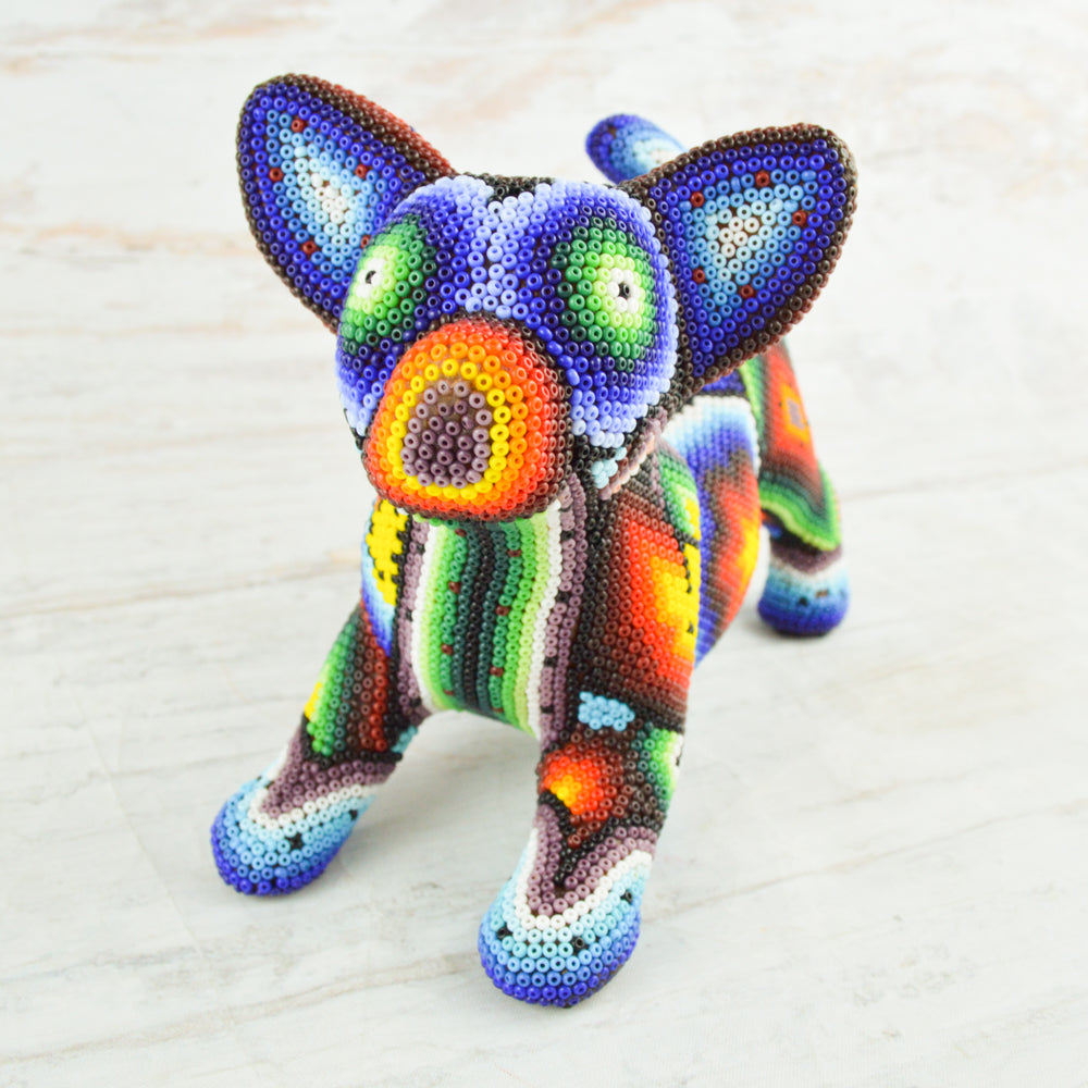 Dog Huichol Art - Alebrije Huichol Mexican Folk art magiamexica.com