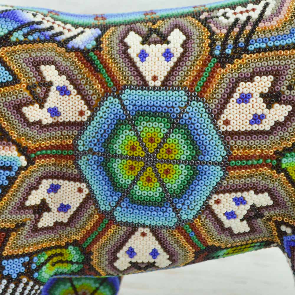 Huichol Beaded Animals Jaguar - Magia Mexica 