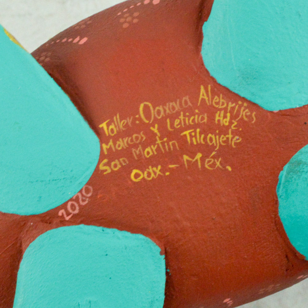 Turtle Alebrije Oaxacan Wood Carving - Alebrije Huichol Mexican Folk art magiamexica.com