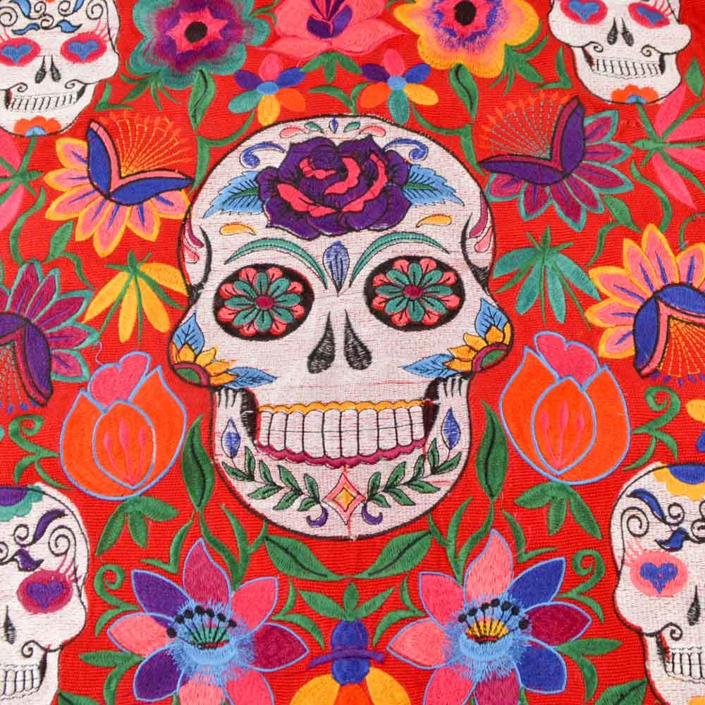 Embroidered Pillow Cover | Red 1 - Magia Mexica