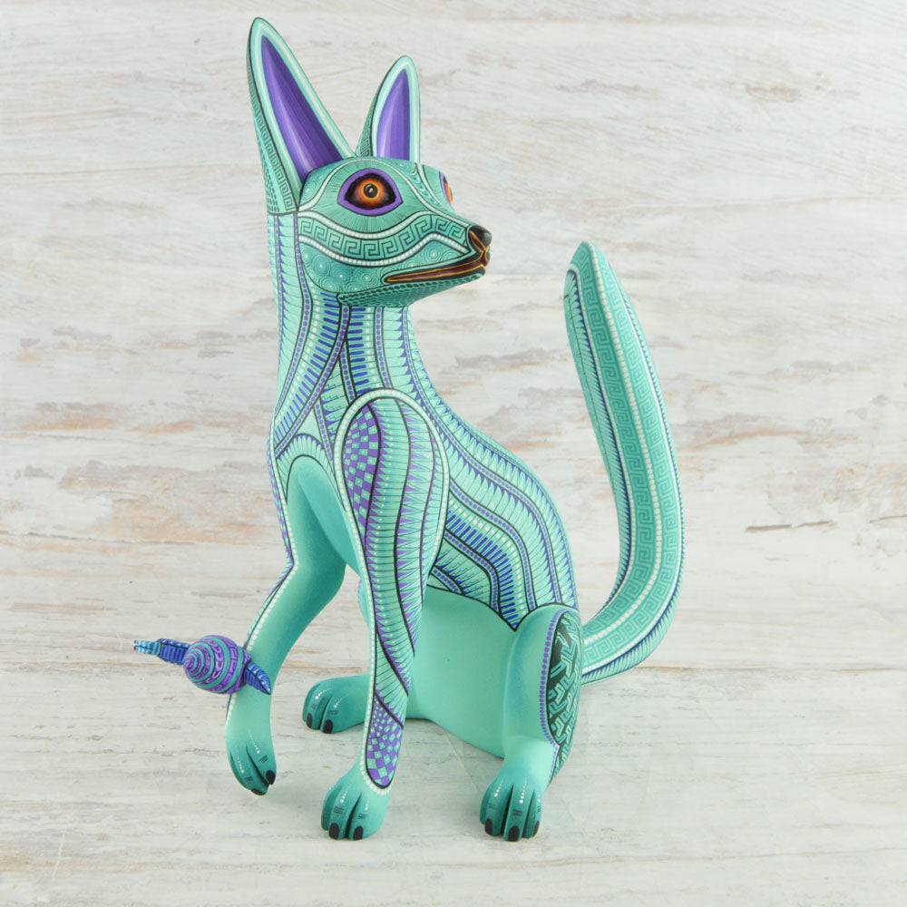 Fox Alebrije Oaxacan Wood Carving - Alebrije Huichol Mexican Folk art magiamexica.com