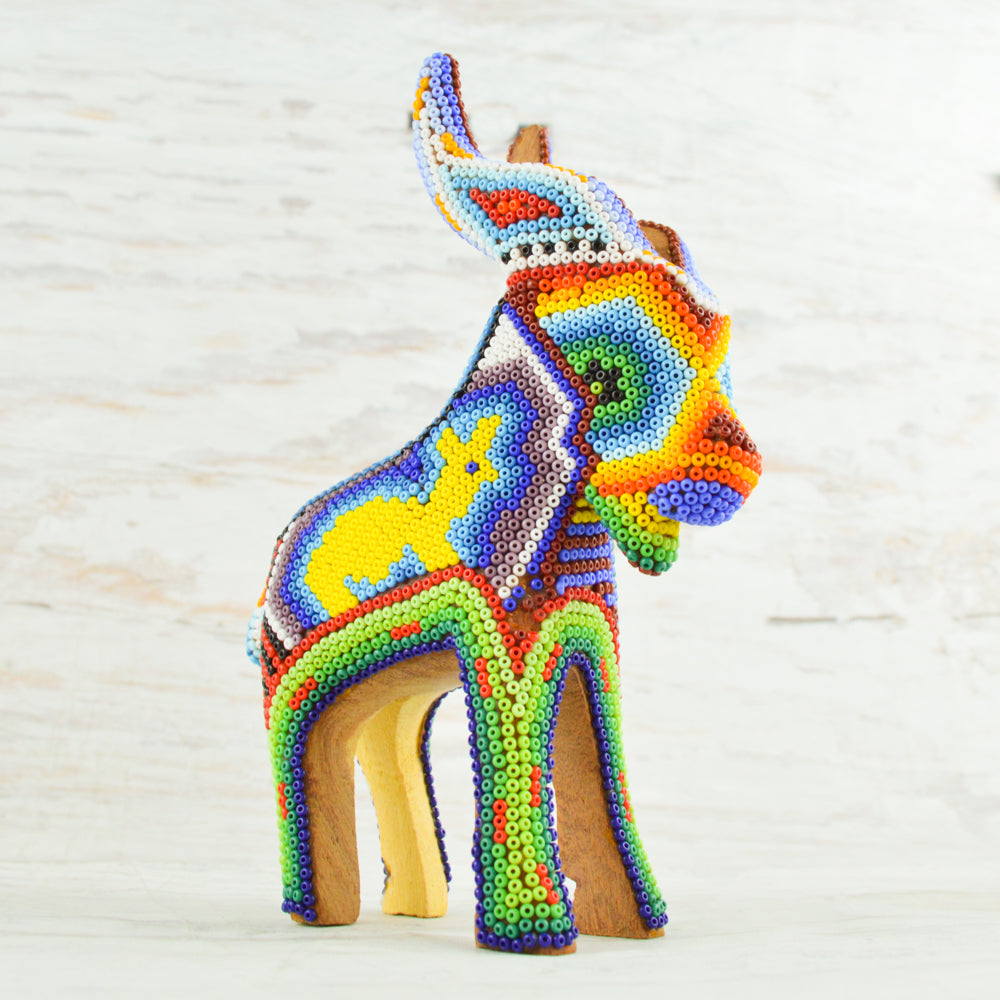 Goat Huichol Art - Alebrije Huichol Mexican Folk art magiamexica.com