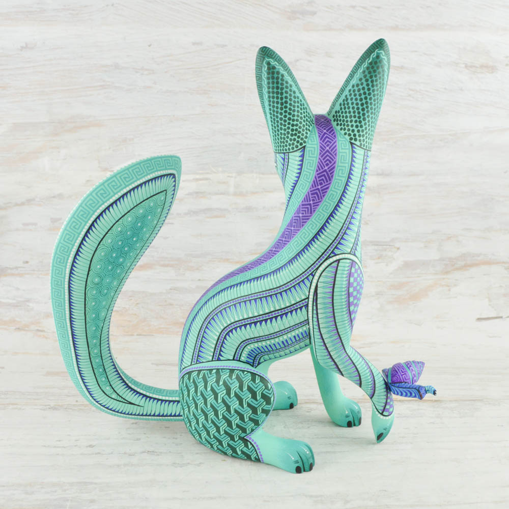 Fox Alebrije Oaxacan Wood Carving - Alebrije Huichol Mexican Folk art magiamexica.com