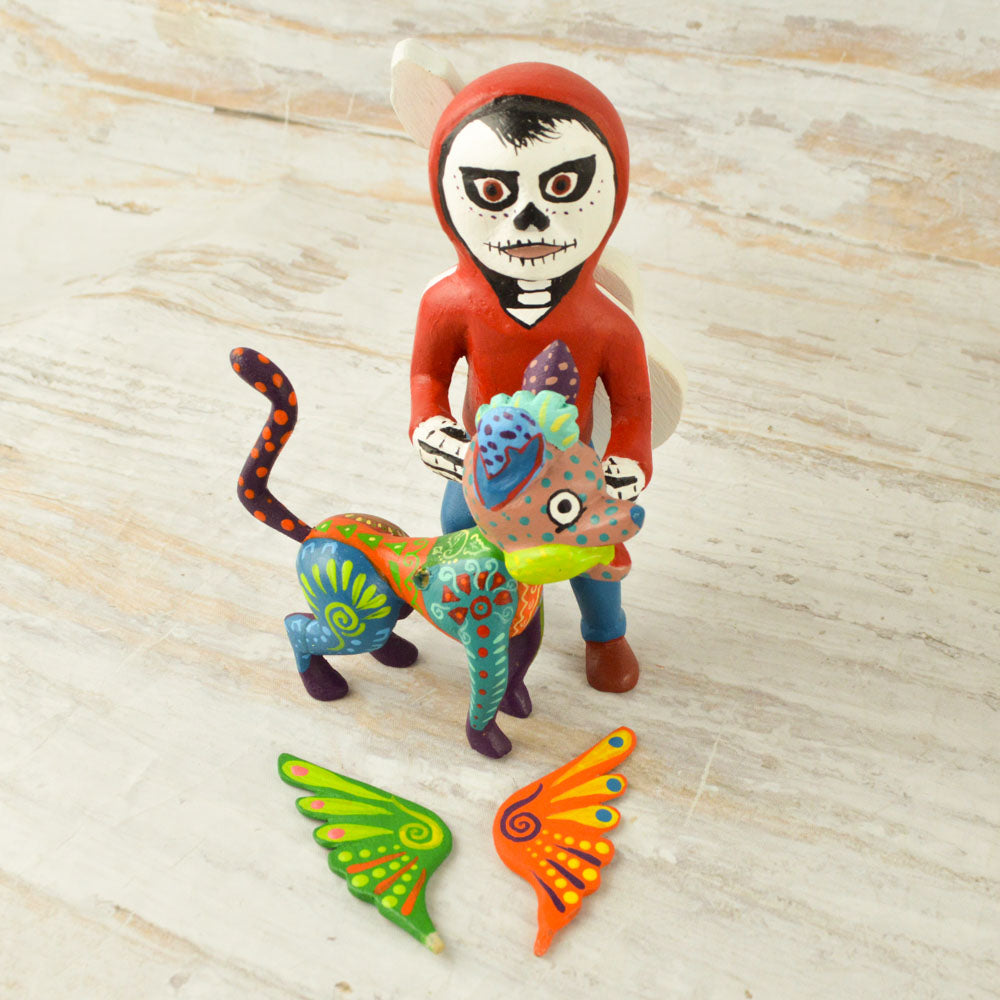 Alebrije Oaxacan Wood Carving Coco Set - Magia Mexica